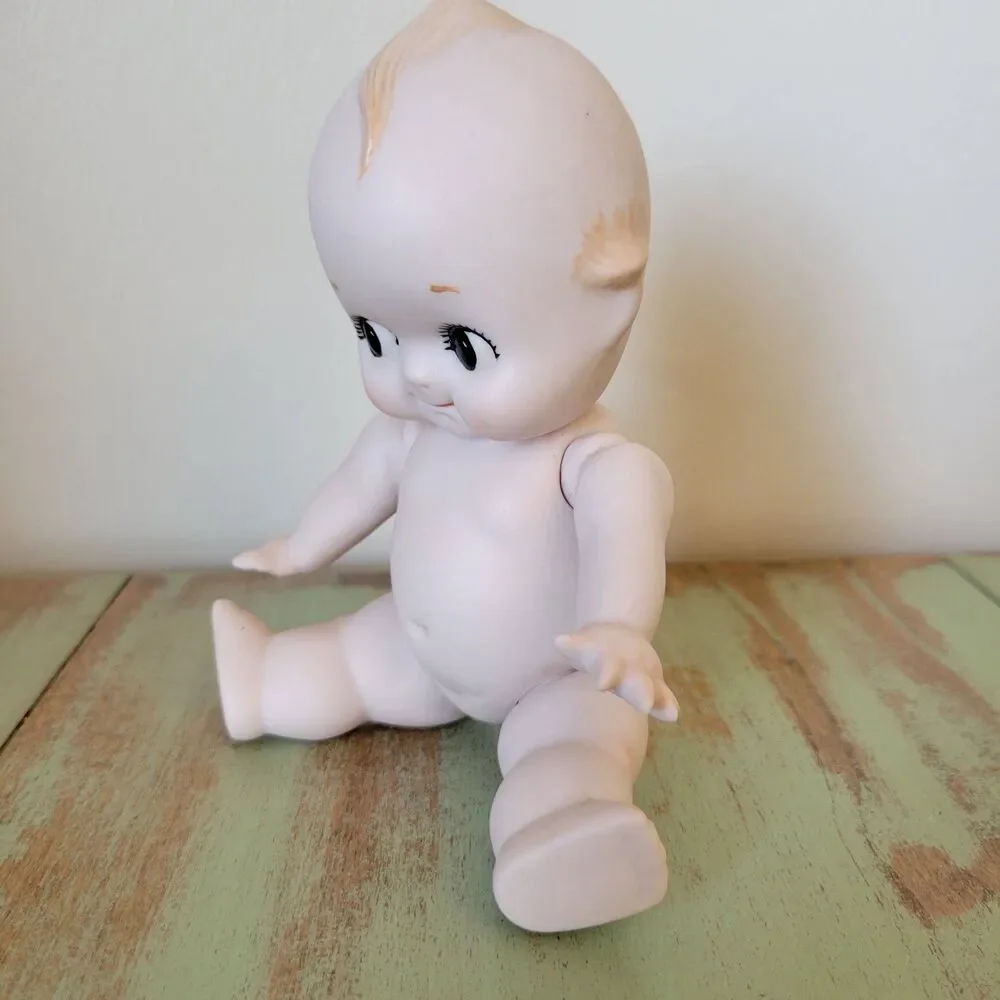 Rare CERAMIC Kewpie Doll • Made in Japan • Jointed Arms & Legs • 7.5